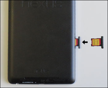 Nexus 7 12 モバイル通信対応simカード取り付け方法 Biglobe会員サポート